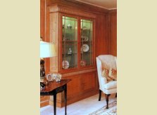 Glazed bookcase or display cabinet with internal lighting